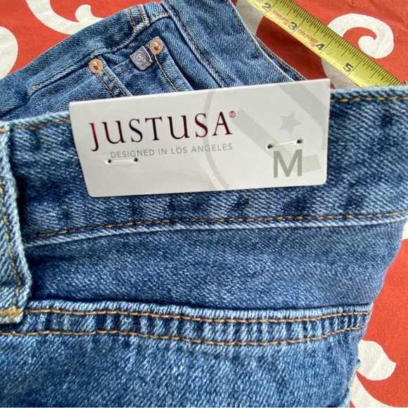 NWT Just USA high rise button fly distressed size medium 8 - Picture 6 of 9